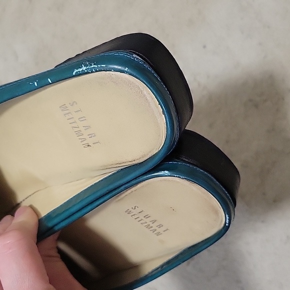 Stuart Weitzman Patent Leather Mules. Size 7.5 - Picture 4 of 8